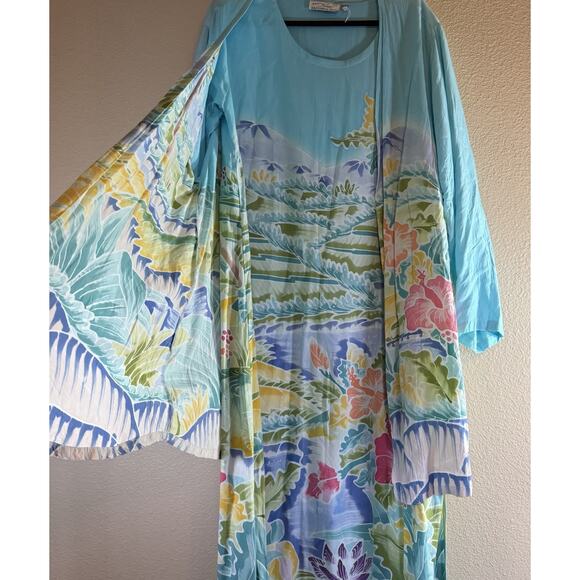 Vintage Eastern Sun Size XL 2-Piece Dress Art-to-wear Coastal Vacay Cruise - Picture 2 of 10